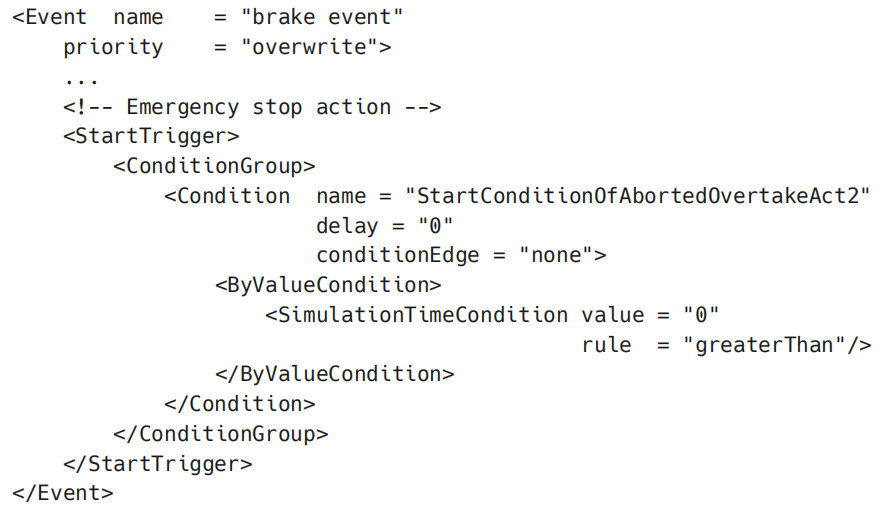 Event XML 代码